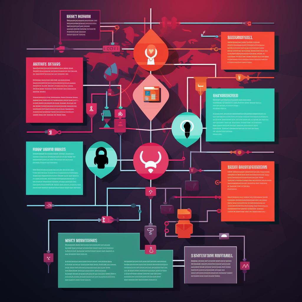 A flowchart showing different response strategies for various cyber threats.